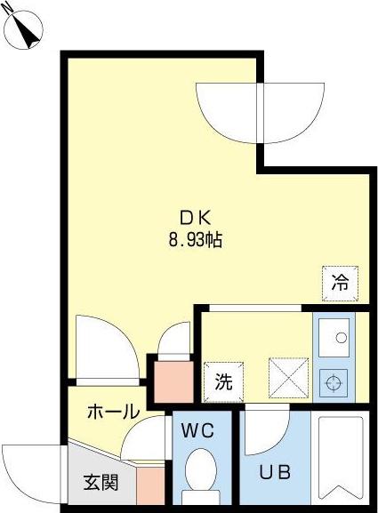 スタンホープ白石(ワンルーム/2階)の間取り写真