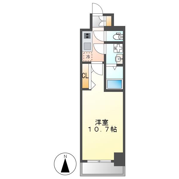 CRESTTAPP金山(1K/12階)の間取り写真