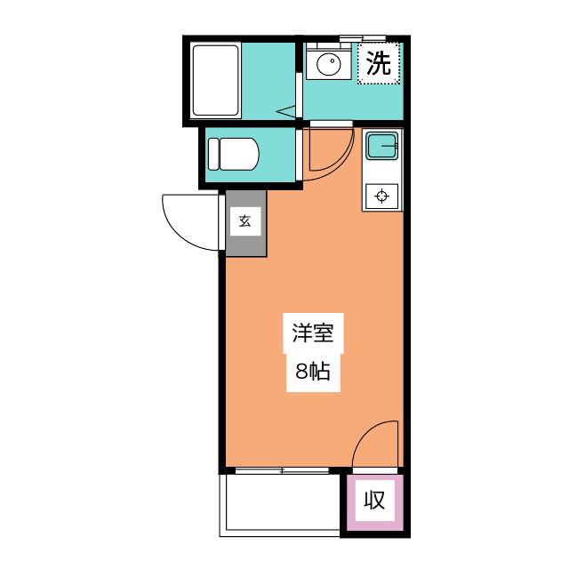 メゾン三輪(ワンルーム/3階)の間取り写真