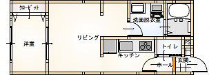STAR GRACE(1LDK/1階)の間取り写真