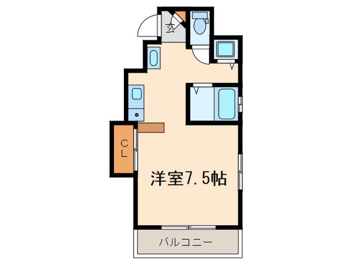 GRAN DUKE金山(ワンルーム/5階)の間取り写真