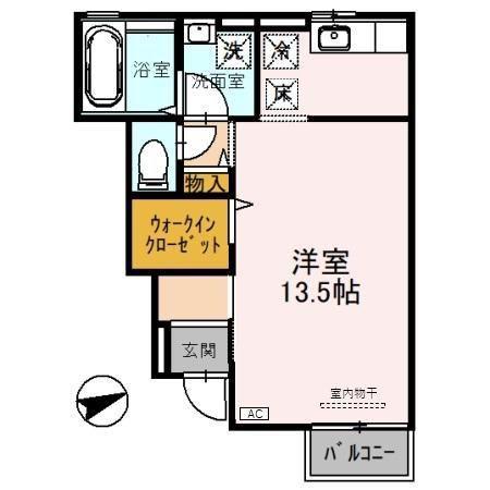 エルドラドK(ワンルーム/1階)の間取り写真