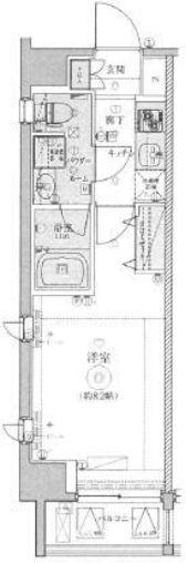 LEXE東京ノース II(1K/8階)の間取り写真