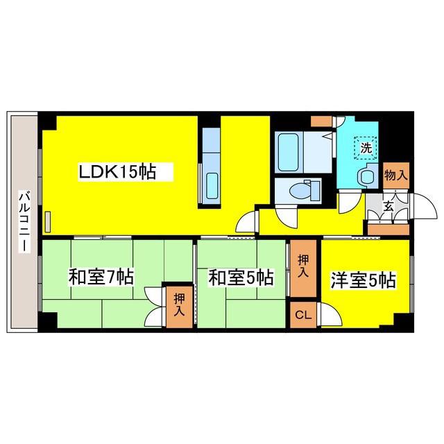 オークコート141(3LDK/4階)の間取り写真