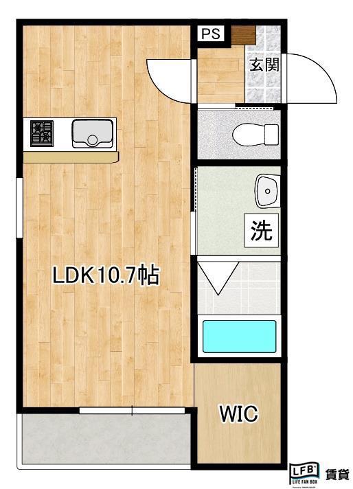 LFB APARTMENT桜木I(ワンルーム/1階)の間取り写真