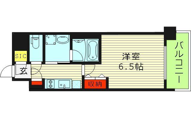 レオンヴァリエ長堀通(1K/9階)の間取り写真