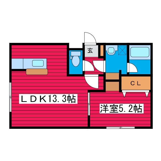 フォレスト月寒東(1LDK/3階)の間取り写真