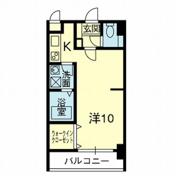 EMYU新町(1K/5階)の間取り写真