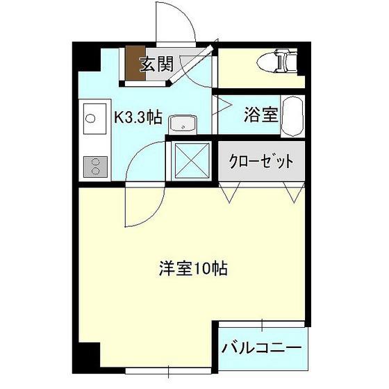 BETTER R本町通(1K/2階)の間取り写真
