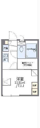レオパレスシティパル(1K/2階)の間取り写真