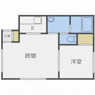 ヒルクレスト栄通10(1LDK/2階)の間取り写真