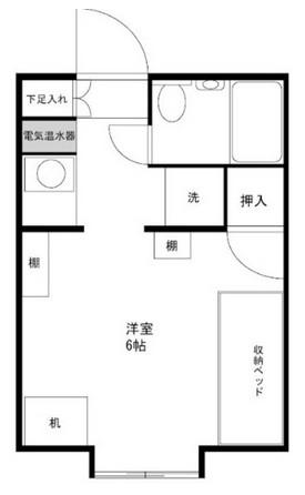 ハイムアペックス(ワンルーム/1階)の間取り写真