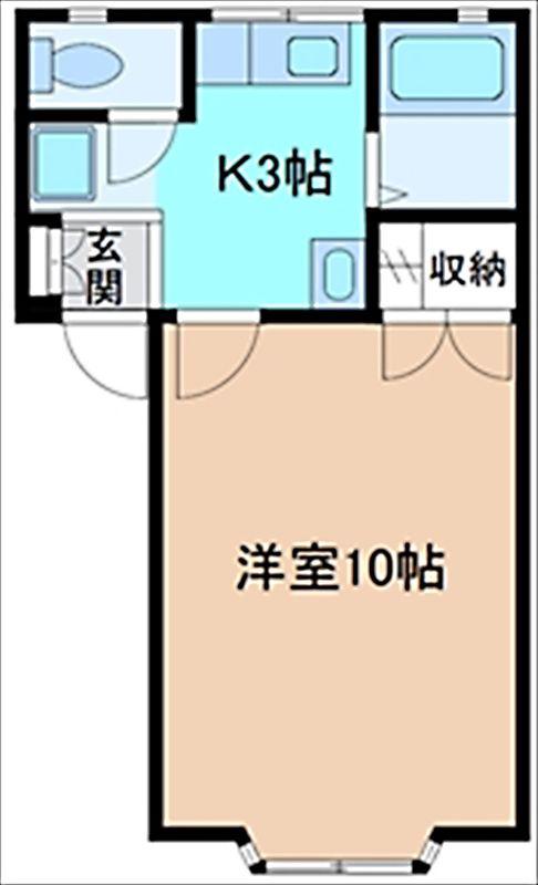 ハウス北斗(1K/1階)の間取り写真