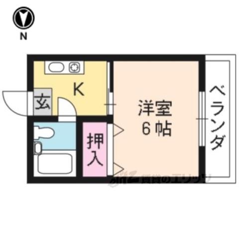 林ビル(1K/3階)の間取り写真