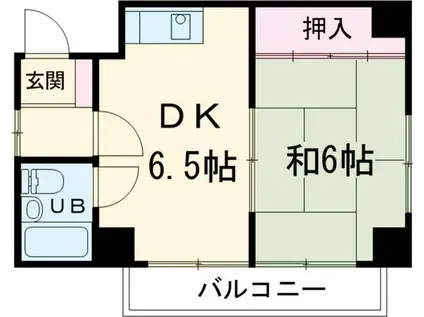 タキマツ第一マンション(1DK/2階)の間取り写真