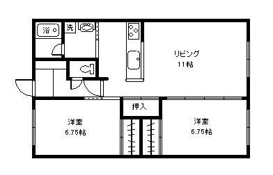 CELEBRA1.6(2LDK/2階)の間取り写真