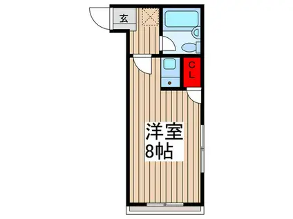 ディアコート菅野(ワンルーム/1階)の間取り写真