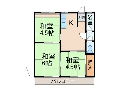 阪和ビル(3K/3階)の間取り写真