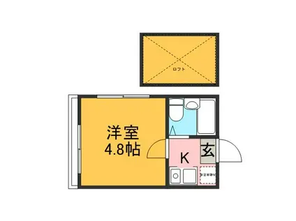 シャンテ青戸II(1K/3階)の間取り写真