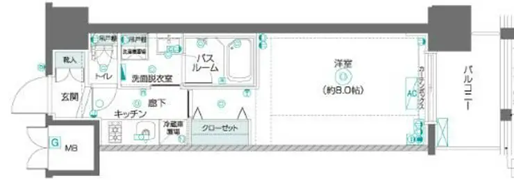 ZOOM東陽町 9階階 間取り