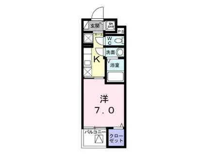 シェモワ 八尾(1K/3階)の間取り写真