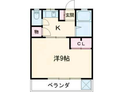 コーポヤジマ5号棟(2K/3階)の間取り写真