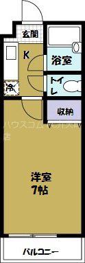 LILAC PARTII(1K/4階)の間取り写真