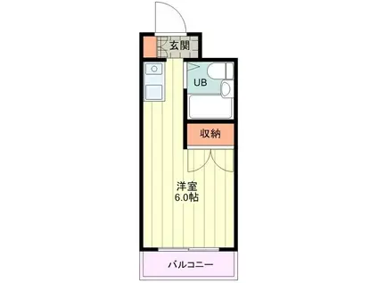 アネックス武蔵台(ワンルーム/4階)の間取り写真