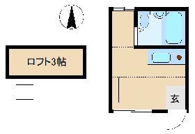 メゾンドワカミヤ(ワンルーム/1階)の間取り写真