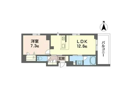 小町ハイム(1LDK/2階)の間取り写真
