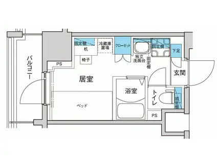 キャンパスヴィレッジ板橋本町(ワンルーム/7階)の間取り写真