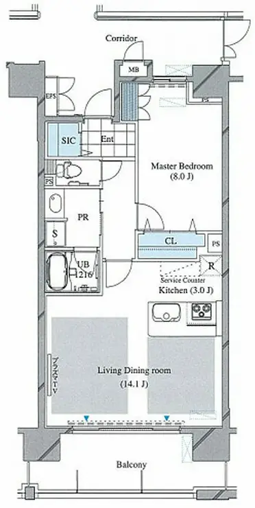 ロイヤルパークス新田 11階階 間取り