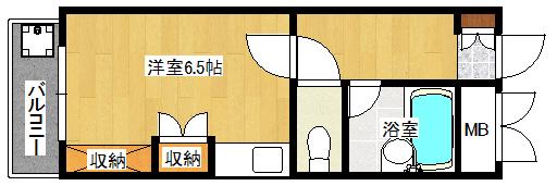 ハイソサエティ宝町(ワンルーム/8階)の間取り写真
