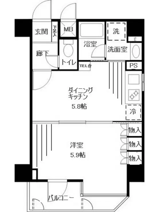 パティオ西早稲田 6階階 間取り