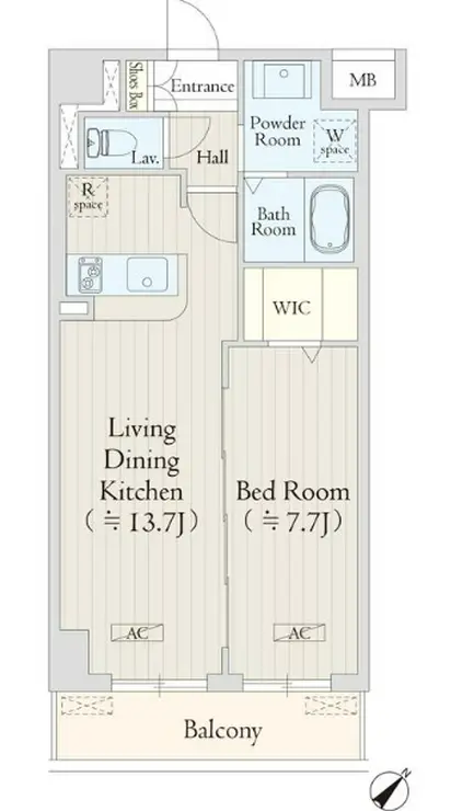 AVENIR渋谷本町 10階階 間取り
