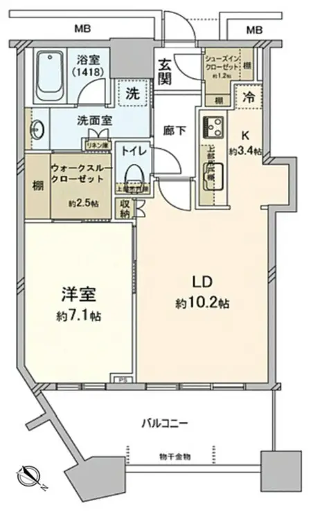 芝浦アイランドケープタワー 19階階 間取り