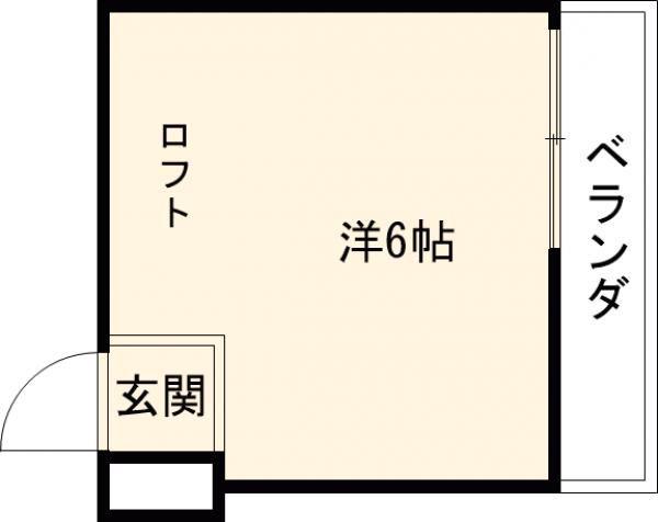 トモエハイツ5号館(ワンルーム/4階)の間取り写真