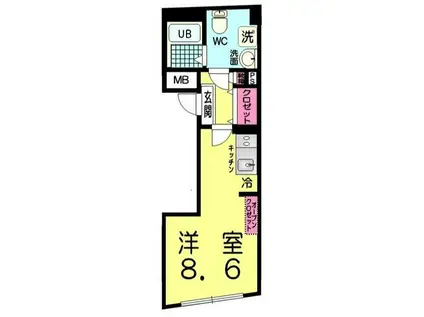 CROSS GRAY町屋(ワンルーム/2階)の間取り写真