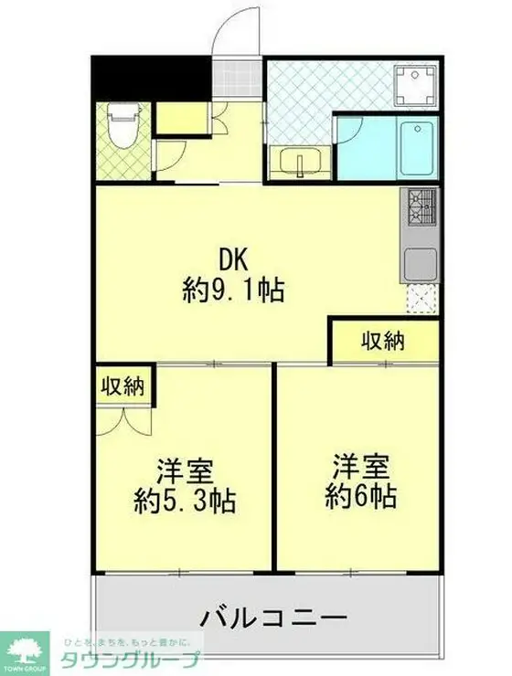 サンライズタケダ 1階階 間取り