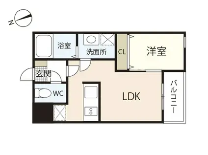 ACOTTO舟入(1LDK/3階)の間取り写真