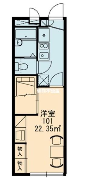 レオパレスリバティI(1K/2階)の間取り写真