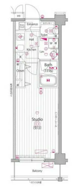 ガーラ・ヒルズ新宿 3階階 間取り