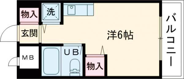 フォレスト明石(ワンルーム/3階)の間取り写真