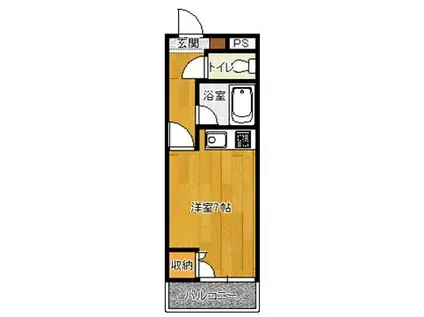 メゾン元町(ワンルーム/3階)の間取り写真