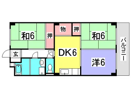 第3カジカワビル(3DK/3階)の間取り写真