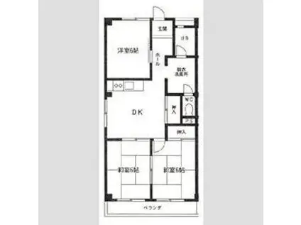 セントラルハイツ(3DK/1階)の間取り写真