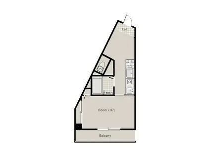 ピーススクエア南内町(1K/2階)の間取り写真