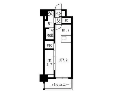 メイクスアート名駅南IV(1LDK/3階)の間取り写真