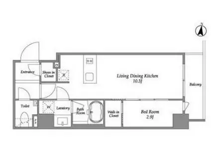 IPSE代々木上原(1LDK/4階)の間取り写真
