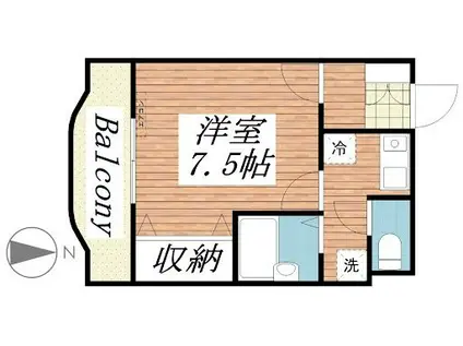 メゾン紀三井寺I(1K/1階)の間取り写真